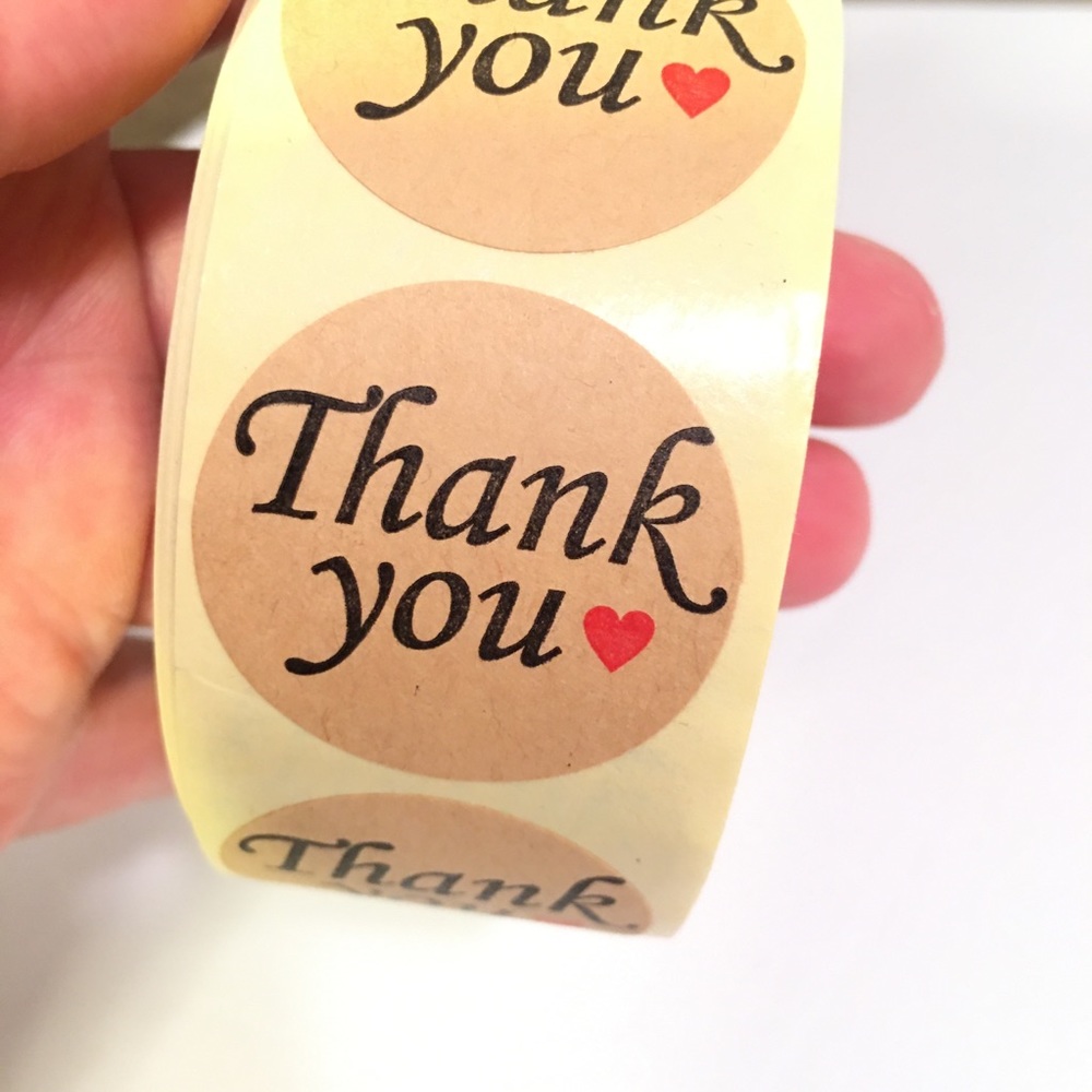 🥝 Thank You Stickers - 100 Roll !!!